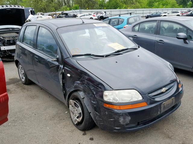KL1TD626X5B425010 - 2005 CHEVROLET AVEO BASE Қара фото 1