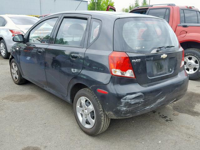 KL1TD626X5B425010 - 2005 CHEVROLET AVEO BASE Қара фото 3