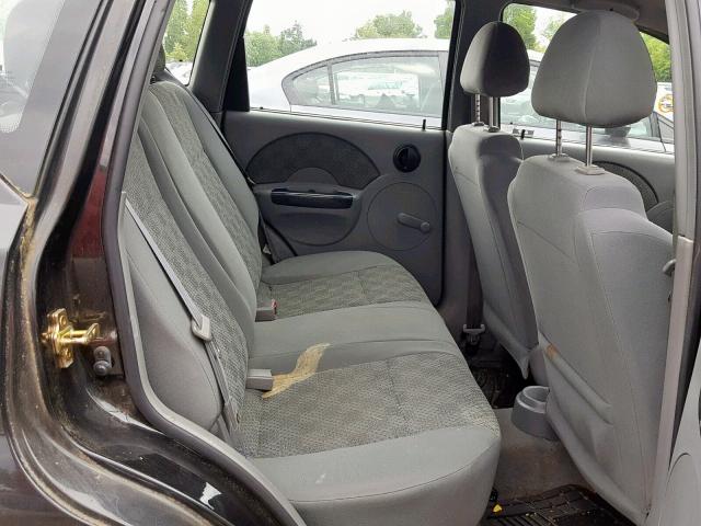 KL1TD626X5B425010 - 2005 CHEVROLET AVEO BASE Қара фото 6