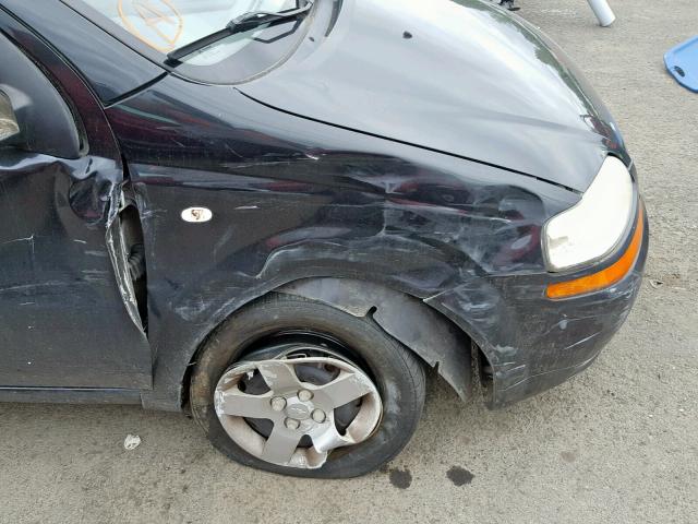 KL1TD626X5B425010 - 2005 CHEVROLET AVEO BASE Қара фото 9