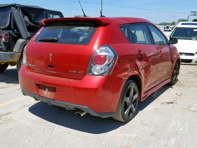 5Y2SR67039Z416155 - 2009 PONTIAC VIBE GT RED photo 4