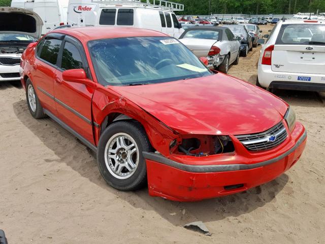 2G1WF52E549314620 - 2004 CHEVROLET IMPALA RED photo 1