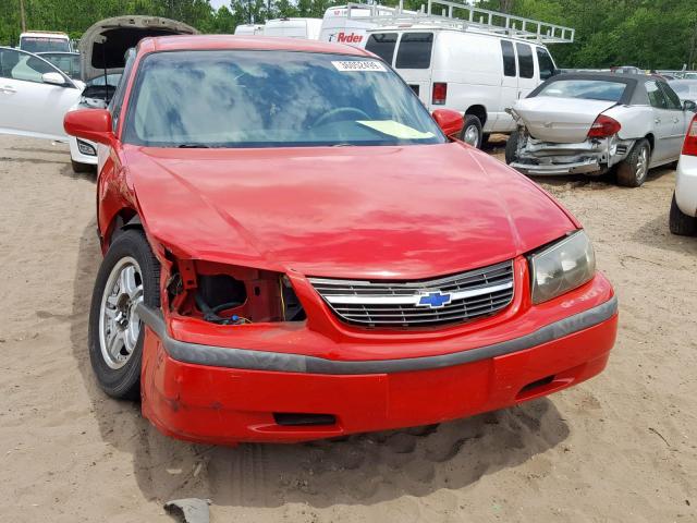 2G1WF52E549314620 - 2004 CHEVROLET IMPALA RED photo 9