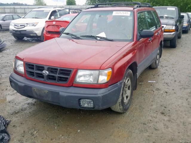 JF1SF6354YH708143 - 2000 SUBARU FORESTER L BURGUNDY photo 2