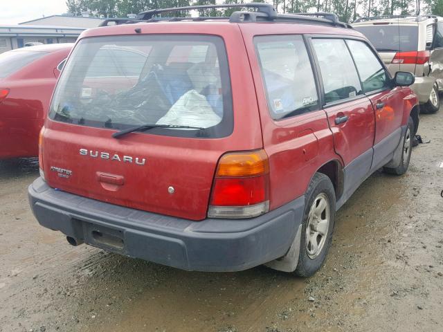 JF1SF6354YH708143 - 2000 SUBARU FORESTER L BURGUNDY photo 4