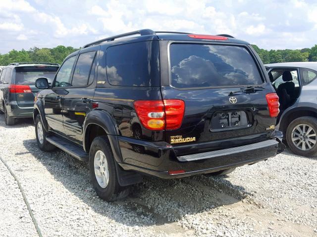 5TDZT38A71S057047 - 2001 TOYOTA SEQUOIA LI BLACK photo 3