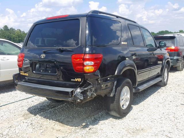 5TDZT38A71S057047 - 2001 TOYOTA SEQUOIA LI BLACK photo 4