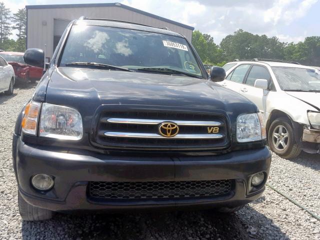 5TDZT38A71S057047 - 2001 TOYOTA SEQUOIA LI BLACK photo 9