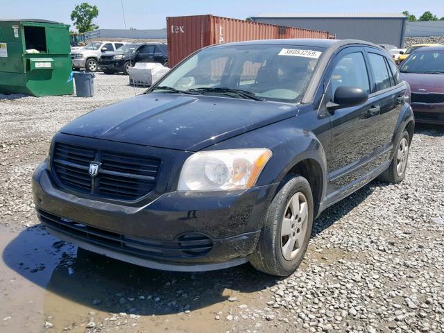 1B3HB28B07D523649 - 2007 DODGE CALIBER BLACK photo 2