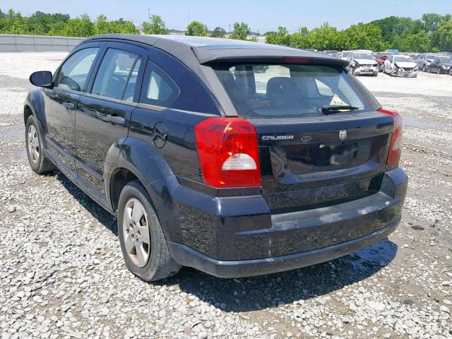 1B3HB28B07D523649 - 2007 DODGE CALIBER BLACK photo 3