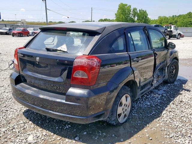 1B3HB28B07D523649 - 2007 DODGE CALIBER BLACK photo 4