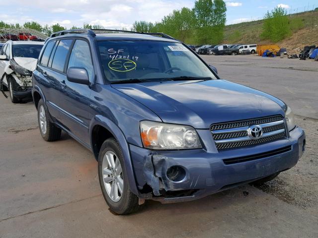 JTEDW21A560005332 - 2006 TOYOTA HIGHLANDER BLUE photo 1