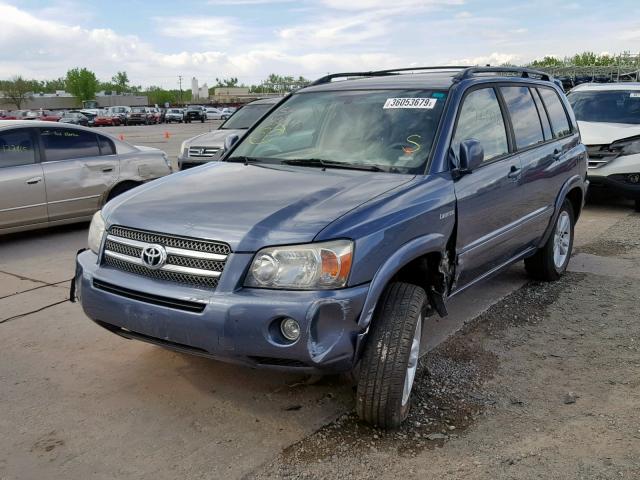 JTEDW21A560005332 - 2006 TOYOTA HIGHLANDER BLUE photo 2