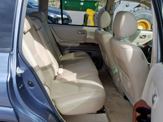 JTEDW21A560005332 - 2006 TOYOTA HIGHLANDER BLUE photo 6