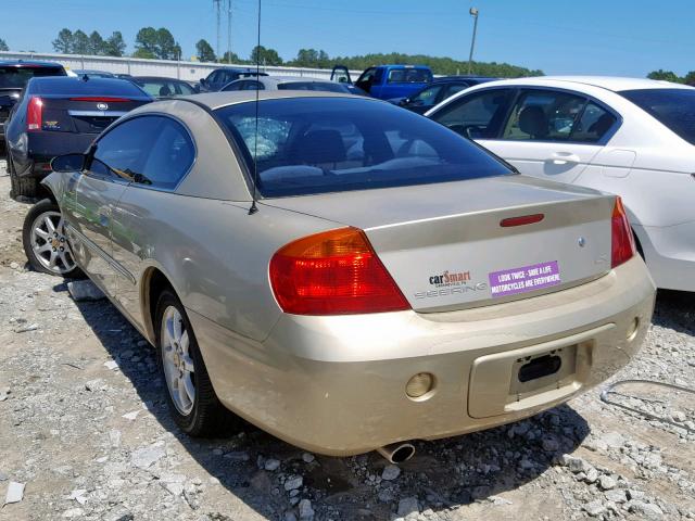 4C3AG42HX1E168553 - 2001 CHRYSLER SEBRING LX GOLD photo 3