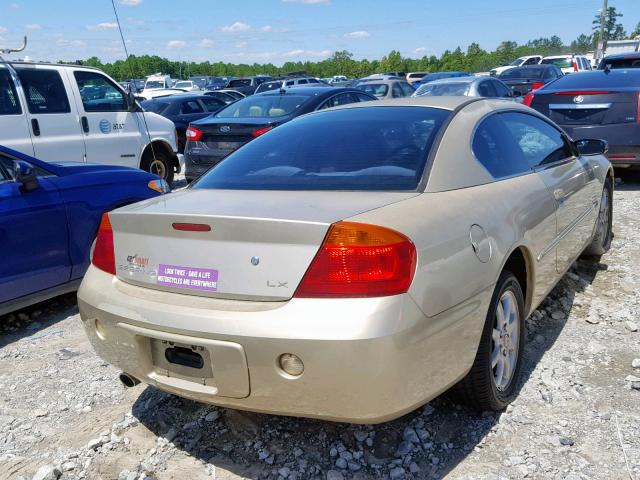 4C3AG42HX1E168553 - 2001 CHRYSLER SEBRING LX GOLD photo 4