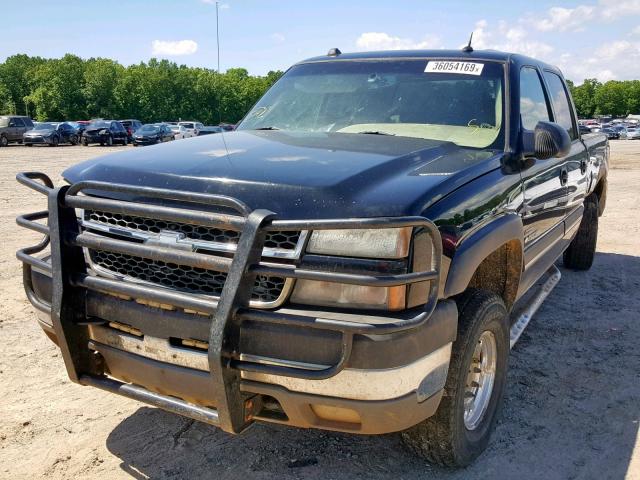 1GCHK23215F915935 - 2005 CHEVROLET SILVERADO BLACK photo 2