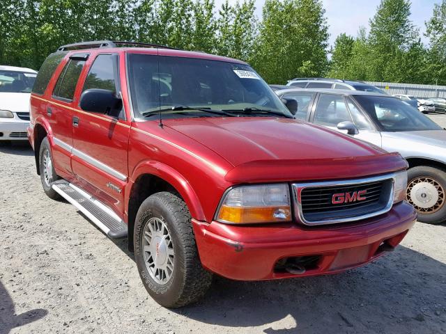 1GKDT13W812177999 - 2001 GMC JIMMY MAROON photo 1