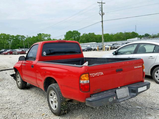 5TENL42N21Z746528 - 2001 TOYOTA TACOMA RED photo 3