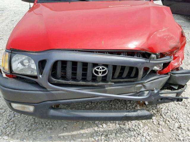 5TENL42N21Z746528 - 2001 TOYOTA TACOMA RED photo 7