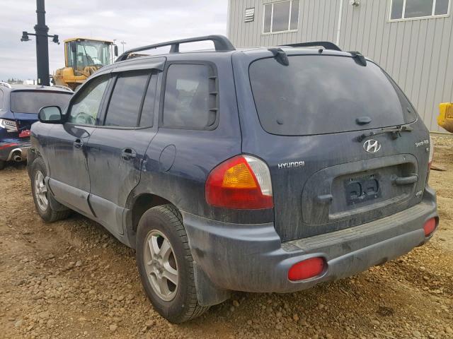 KM8SB73D14U614138 - 2004 HYUNDAI SANTA FE BLUE photo 3