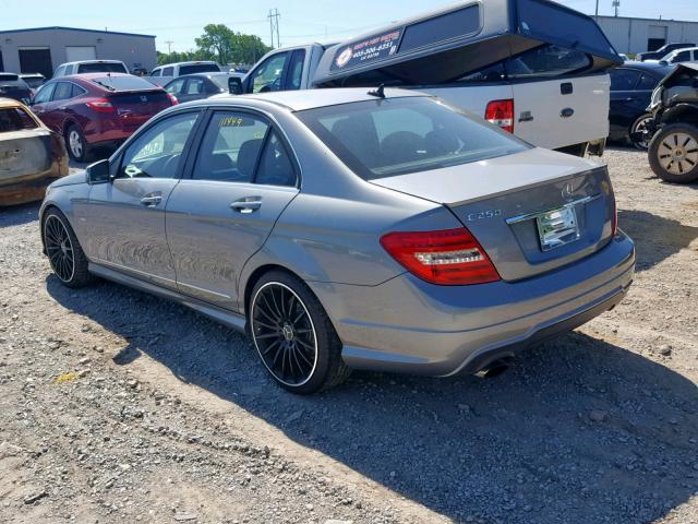 WDDGF4HB4CA645474 - 2012 MERCEDES-BENZ C 250 GRAY photo 3