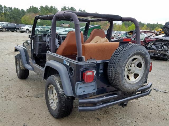 1J4FA39S62P743537 - 2002 JEEP WRANGLER / BLACK photo 3