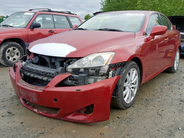 JTHCK262365007420 - 2006 LEXUS IS 250 RED photo 2