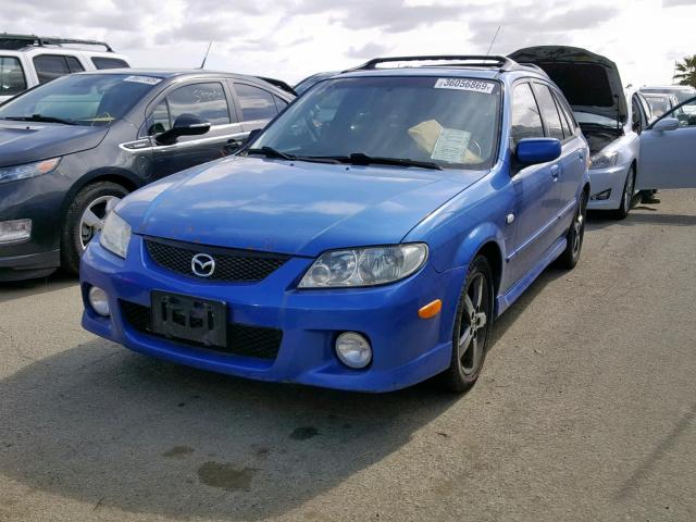 JM1BJ246031125837 - 2003 MAZDA PROTEGE PR BLUE photo 2