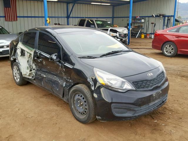 KNADM4A34E6364817 - 2014 KIA RIO LX BLACK photo 1