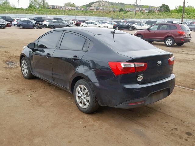 KNADM4A34E6364817 - 2014 KIA RIO LX BLACK photo 3