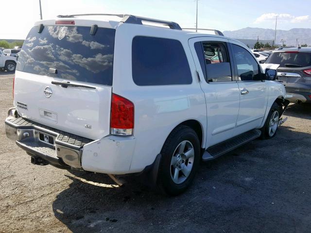 5N1AA08A64N724276 - 2004 NISSAN ARMADA SE WHITE photo 4