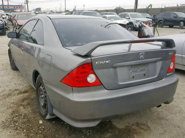 1HGEM22965L064066 - 2005 HONDA CIVIC EX GRAY photo 3