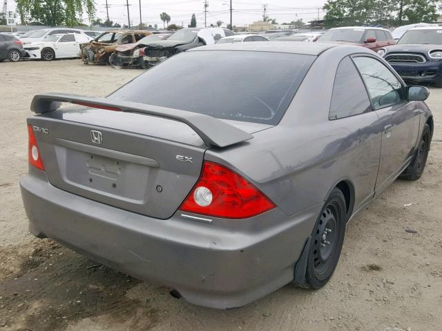 1HGEM22965L064066 - 2005 HONDA CIVIC EX GRAY photo 4