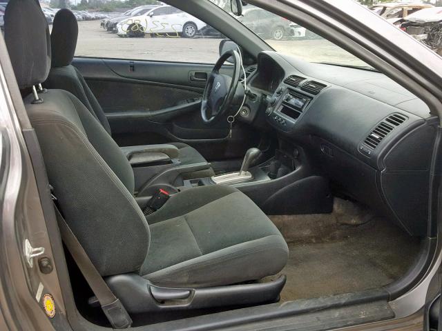 1HGEM22965L064066 - 2005 HONDA CIVIC EX GRAY photo 5