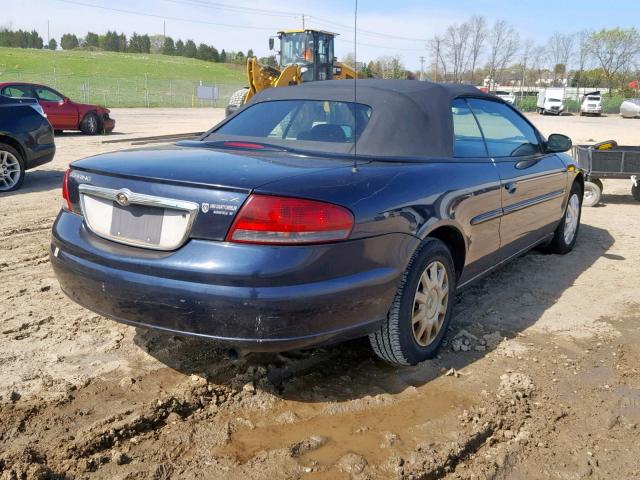 1C3EL45R94N123384 - 2004 CHRYSLER SEBRING LX BLUE photo 4