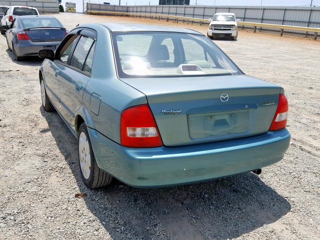 JM1BJ225721563232 - 2002 MAZDA PROTEGE DX TEAL photo 3