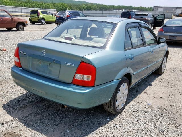 JM1BJ225721563232 - 2002 MAZDA PROTEGE DX TEAL photo 4