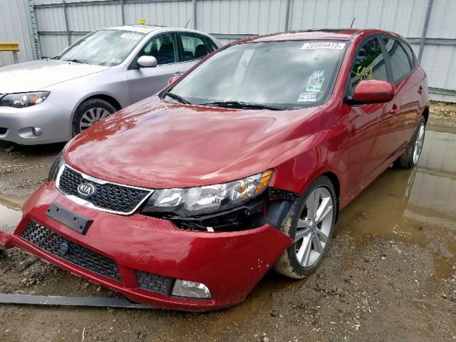 KNAFW5A32C5547435 - 2012 KIA FORTE SX RED photo 2