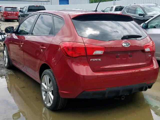 KNAFW5A32C5547435 - 2012 KIA FORTE SX RED photo 3