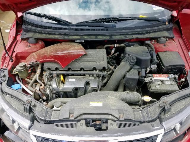 KNAFW5A32C5547435 - 2012 KIA FORTE SX RED photo 7