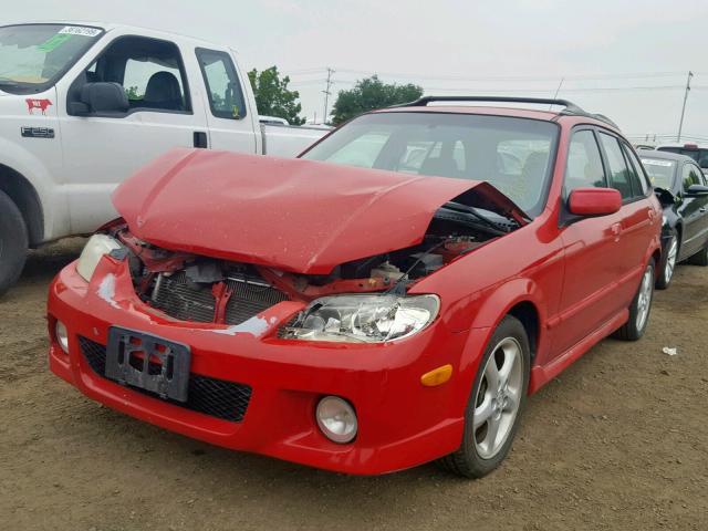 JM1BJ245721465024 - 2002 MAZDA PROTEGE PR RED photo 2