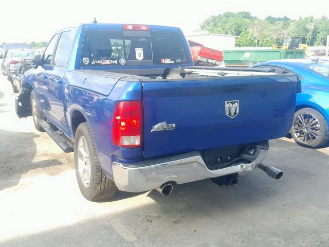 1C6RR6LT2HS601830 - 2017 RAM 1500 SLT BLUE photo 3