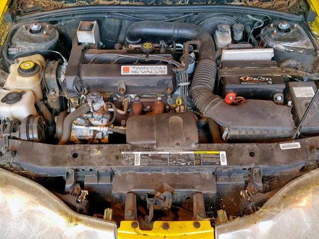 1G8ZR14701Z317195 - 2001 SATURN SC2 YELLOW photo 7