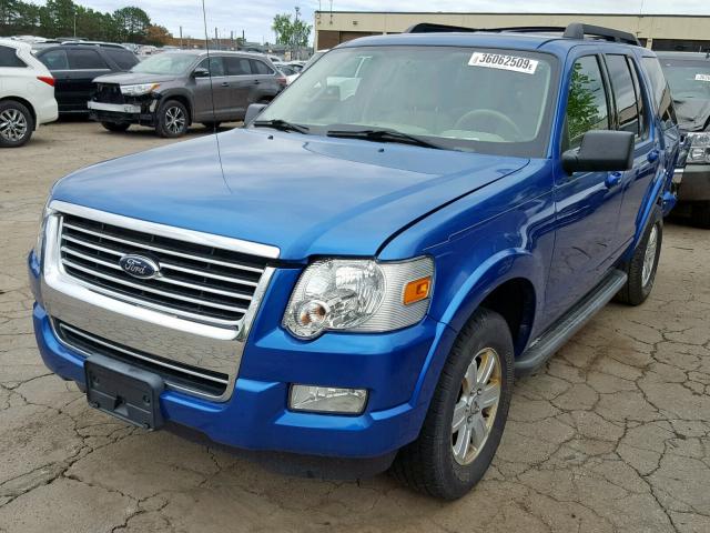 1FMEU7DE0AUA74646 - 2010 FORD EXPLORER X BLUE photo 2