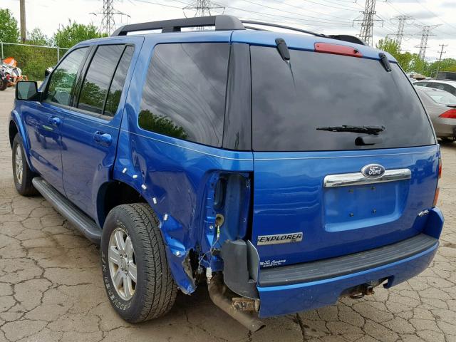 1FMEU7DE0AUA74646 - 2010 FORD EXPLORER X BLUE photo 3