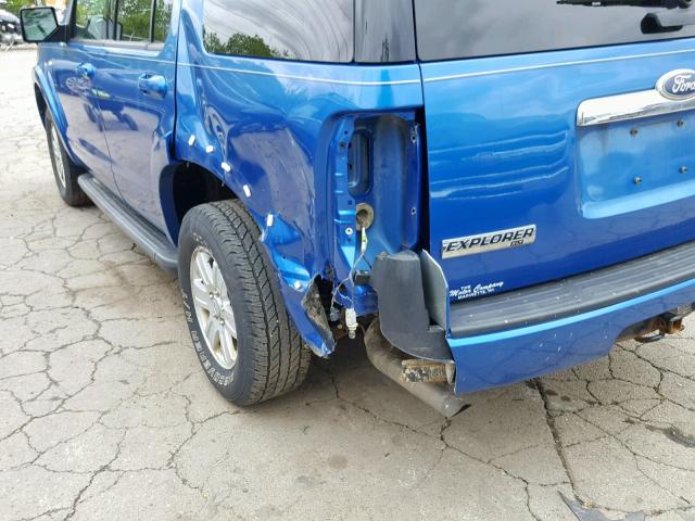 1FMEU7DE0AUA74646 - 2010 FORD EXPLORER X BLUE photo 9