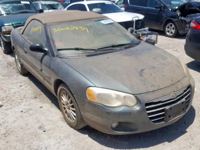 1C3EL55R74N202011 - 2004 CHRYSLER SEBRING LX GREEN photo 1