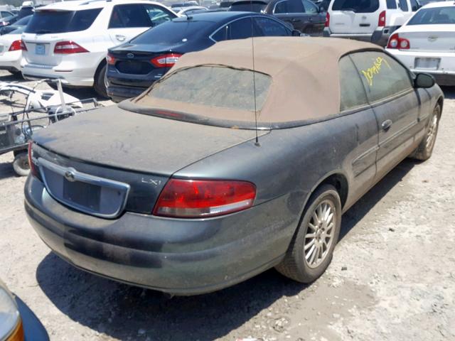 1C3EL55R74N202011 - 2004 CHRYSLER SEBRING LX GREEN photo 4