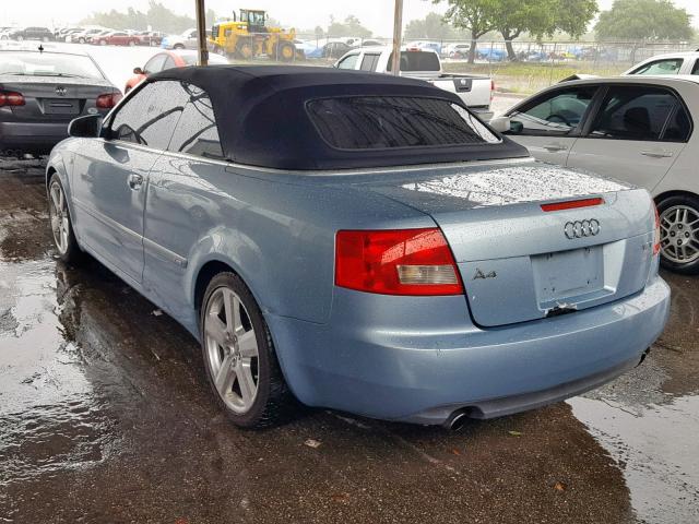 WAUBC48H56K010843 - 2006 AUDI A4 S-LINE BLUE photo 3